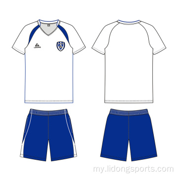 လက္ကား Sublimation Soccer Uniform Set ဘောလုံးရှပ်အင်္ကျီ